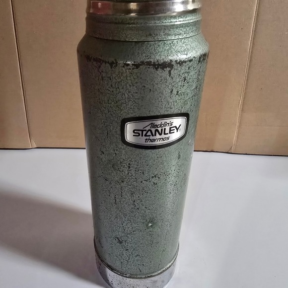 Vintage Aladdin Stanley Thermos A-944C 1 Qt Vacuum Bottle #100 Cup #11 Stopper - Picture 9 of 16